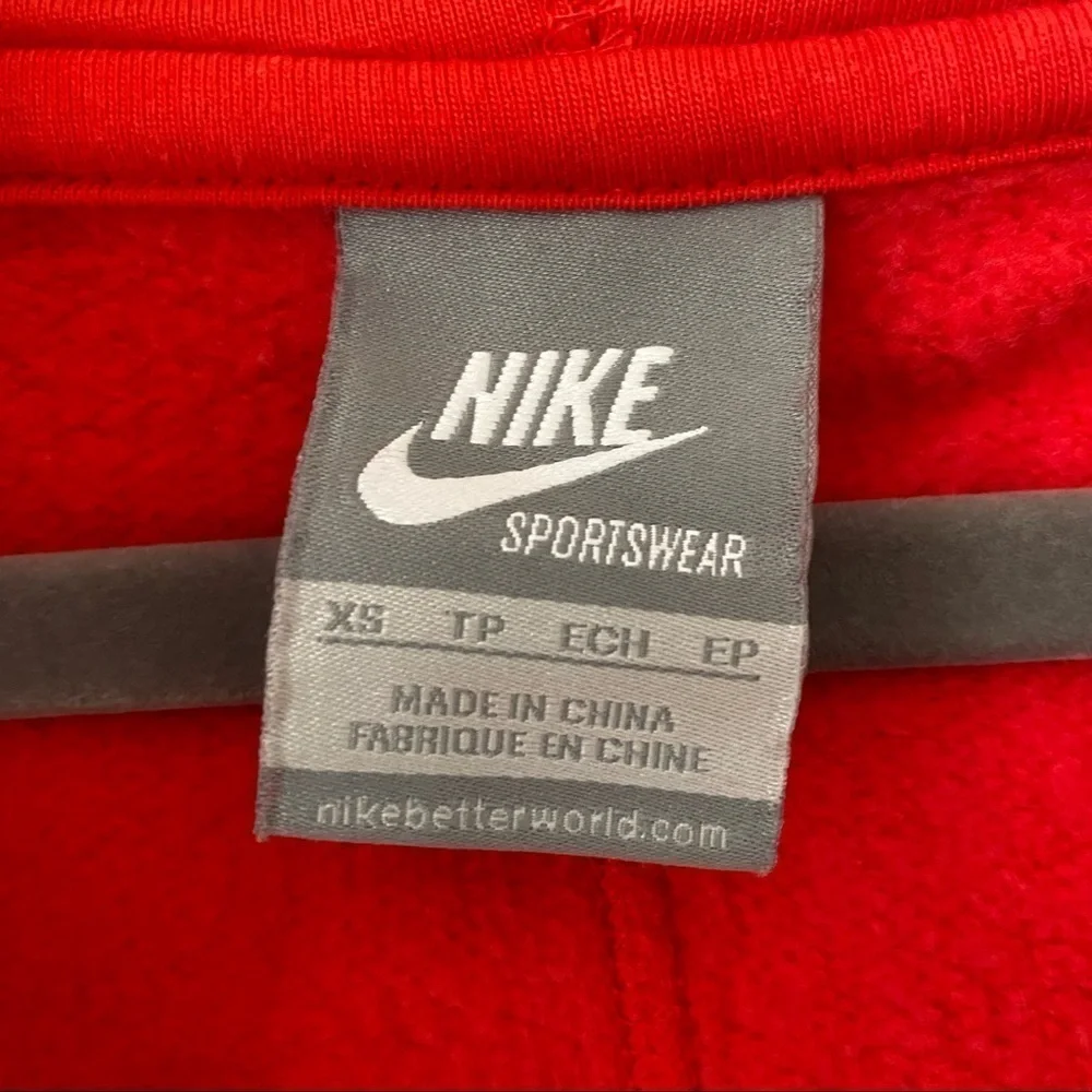 Nike Pink Yellow Neon Front Logo Zipper Sweater Sports Wear Hoodie